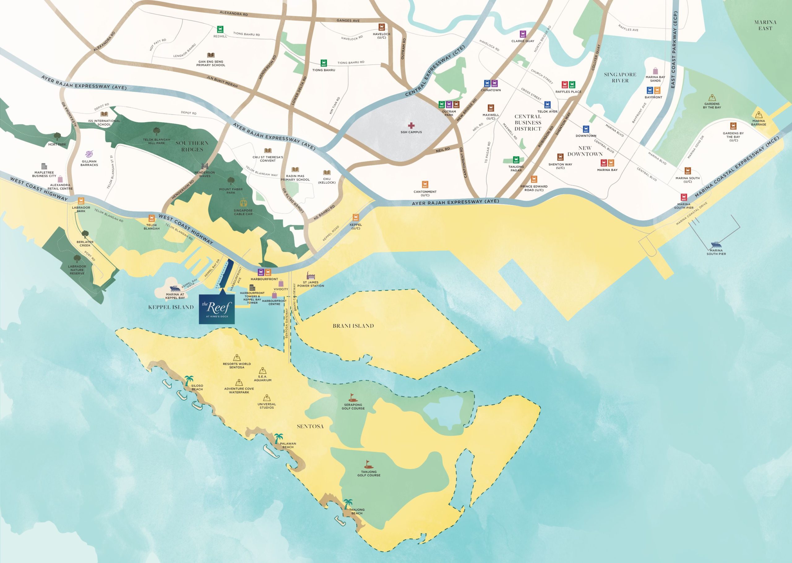 The Reef At Kings Dock Location map