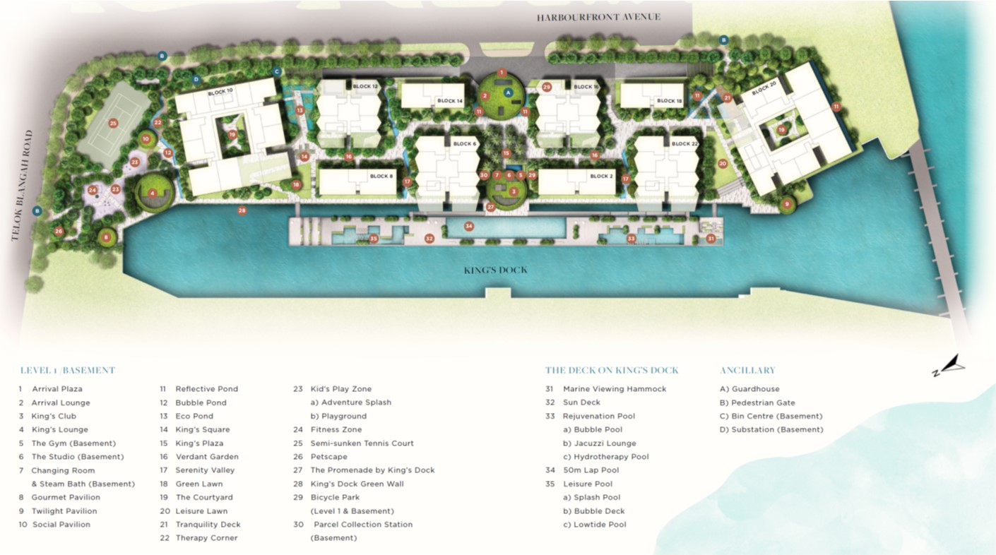 The Reef At Kings Dock site plan