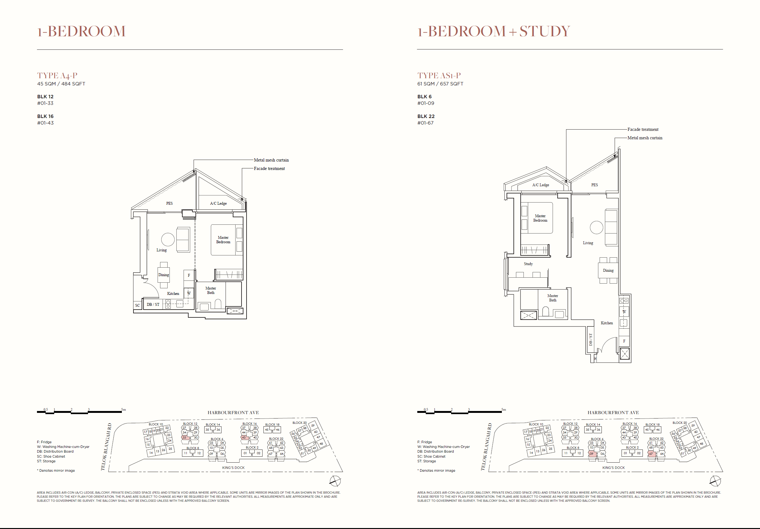 The Reef At King's Dock floor plan 1-bedroom A4 AS1